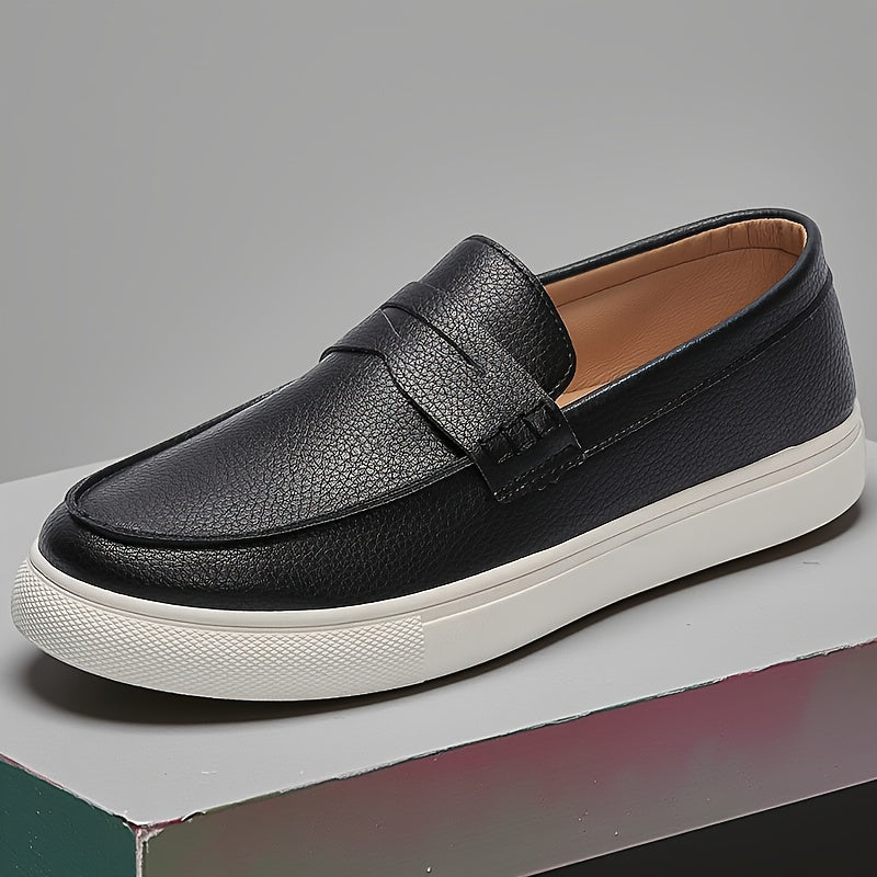 Men's Casual Slip-On Loafers with Non-Slip PVC Sole