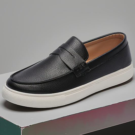 Men's Casual Slip-On Loafers with Non-Slip PVC Sole