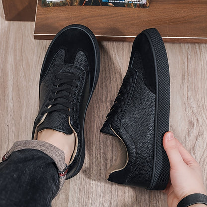 Men's Black Vintage Casual Skate Sneakers with Soft Sole