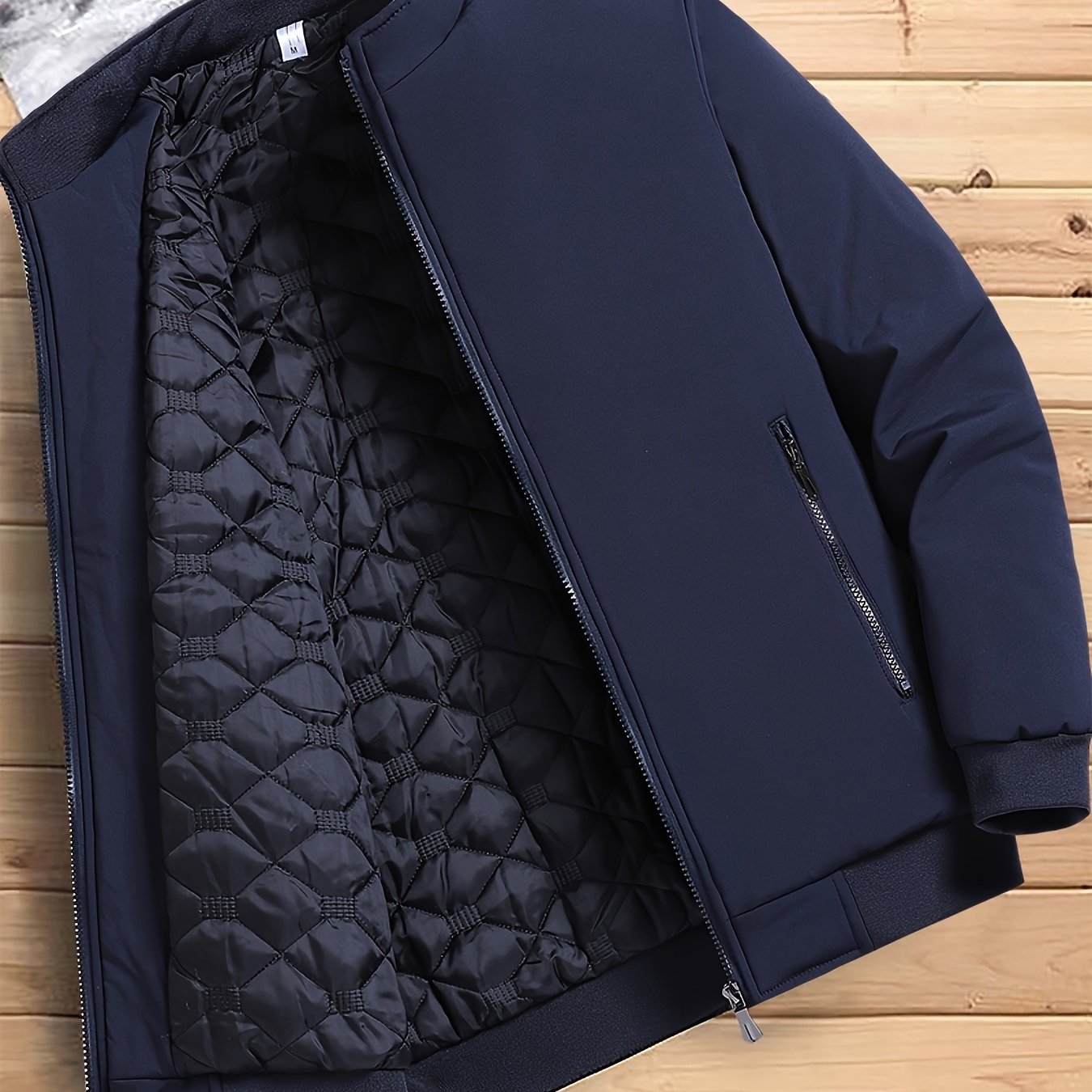 Men's Polyester Fleece Jacket - Basic 100% Polyester Stand Collar Zippered Sweatshirt - Non-Stretch, Solid Color Golf & Casual Outdoor Jacket - Spring/Fall All-Purpose Regular Fit Hiking, Camping, Streetwear & Indoor Use