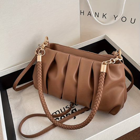 CAHVIN KOEINZ Women's Handbag with Wrinkle - Multi-Color (/ / /White/) Crossbody & Shoulder Bag, Zipper Closure, & Oil-Tanned Edges for Daily Use, Casual,, Travel - Elegant Gift