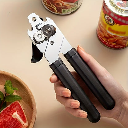 Stainless steel can opener Manual 3-in-1 multi-function can opener Kitchen gadget Can opener knife