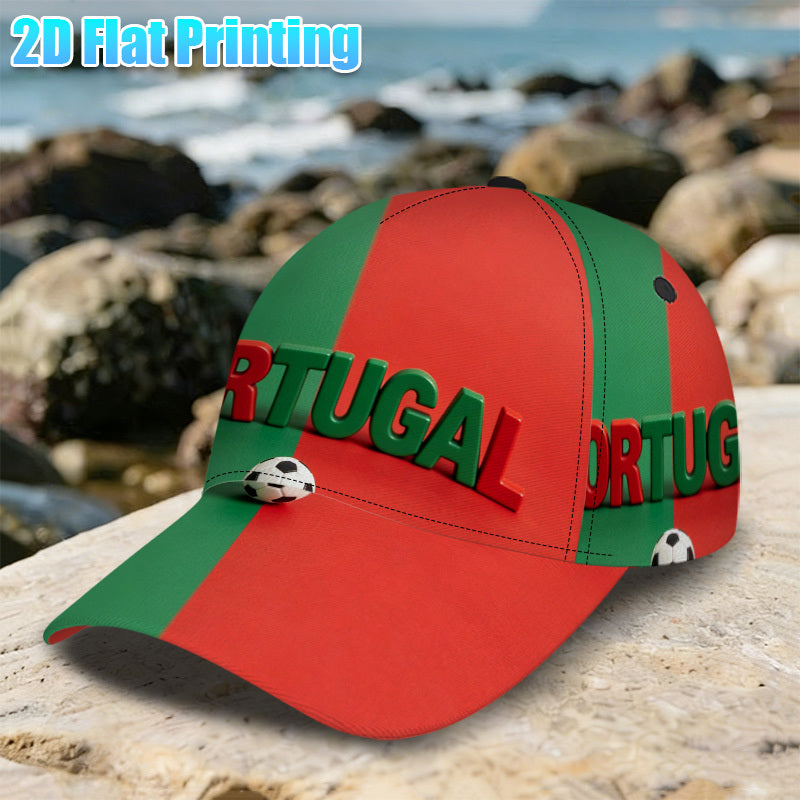Adjustable Portugal Flag Football Cap Lightweight Casual Hat