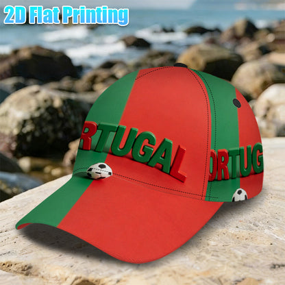 Adjustable Portugal Flag Football Cap Lightweight Casual Hat