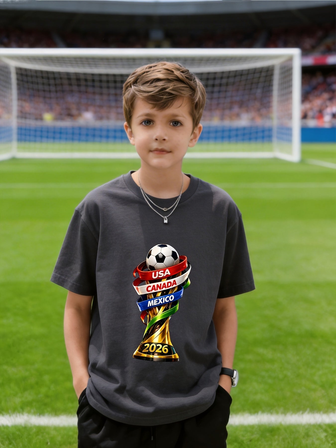 2026 FIFA World Cup Boys Mesh T-Shirt - Summer Sportswear