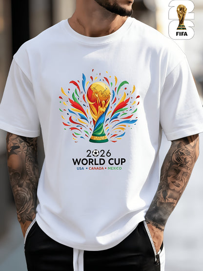 Unisex Short-Sleeve Football T-Shirt with Geometric Pattern