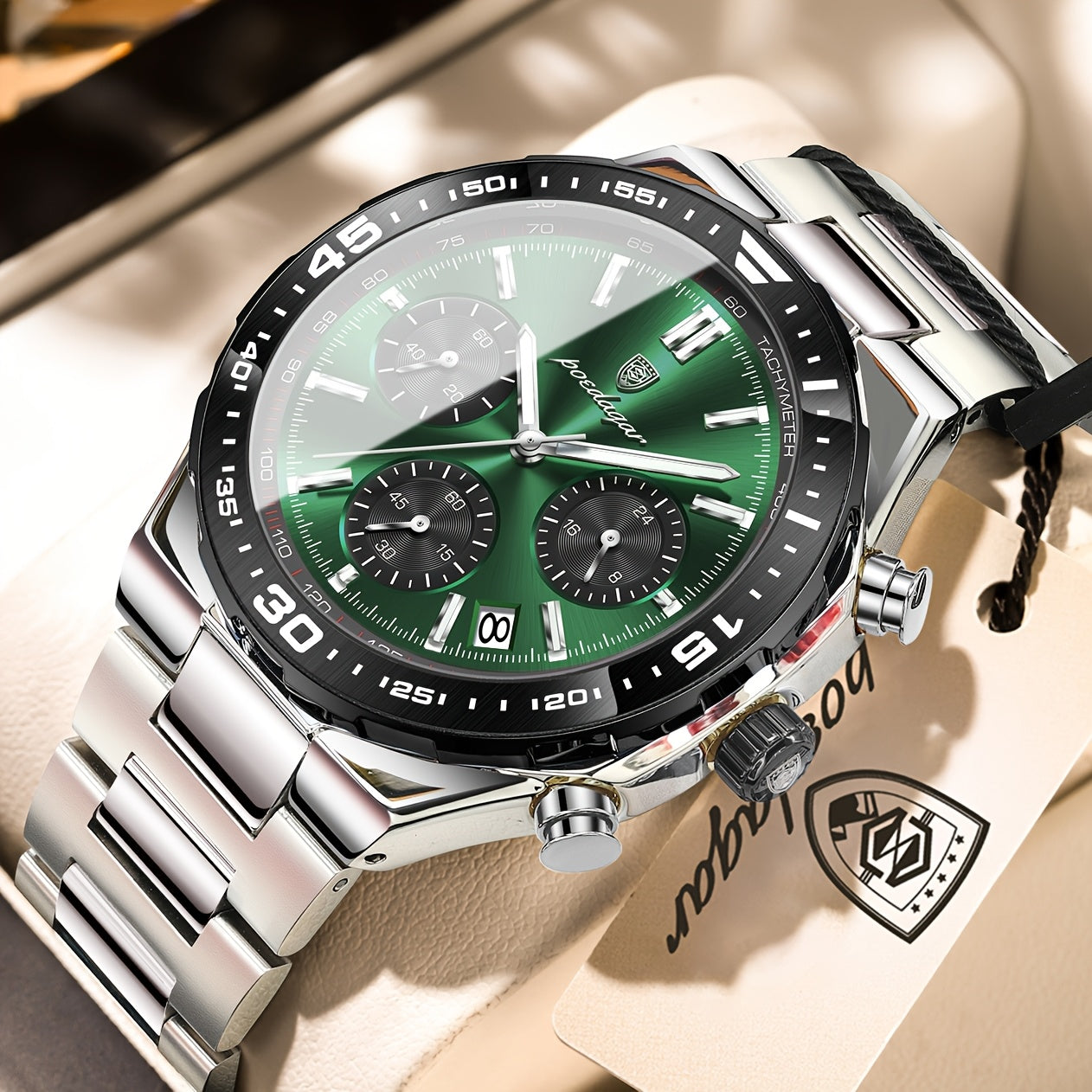 Men's Business Quartz Watch Stainless Steel Waterproof