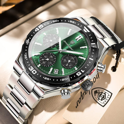 Men's Business Quartz Watch Stainless Steel Waterproof