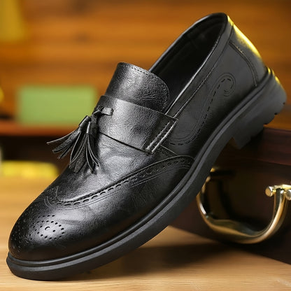 Men's Retro Loafers with Tassel Detail Lightweight Comfort