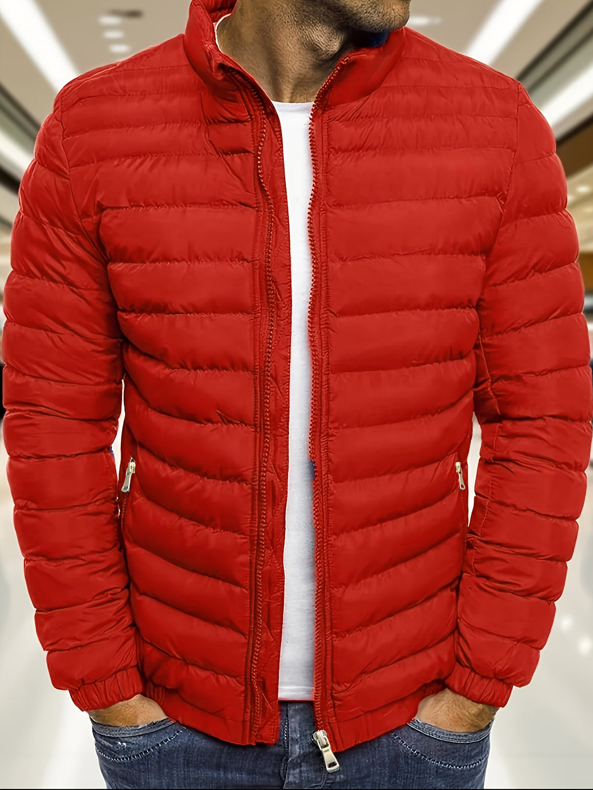 Men's Casual Zipper Hoodie Jacket with Detachable Hood