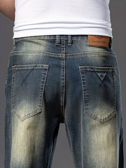 Geng Yuanshi High-End Summer Men's Jeans New Trend Fashion Straight-Leg Light Business Stretch Denim Pants