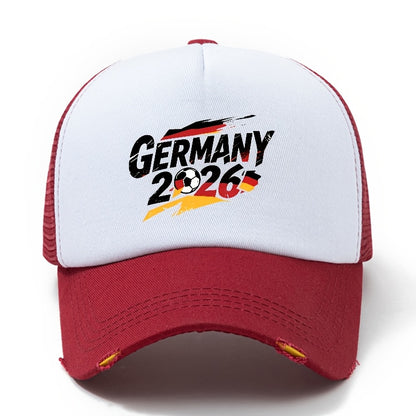 Unisex Germany Football 2026 Mesh Baseball Cap with Curved Brim