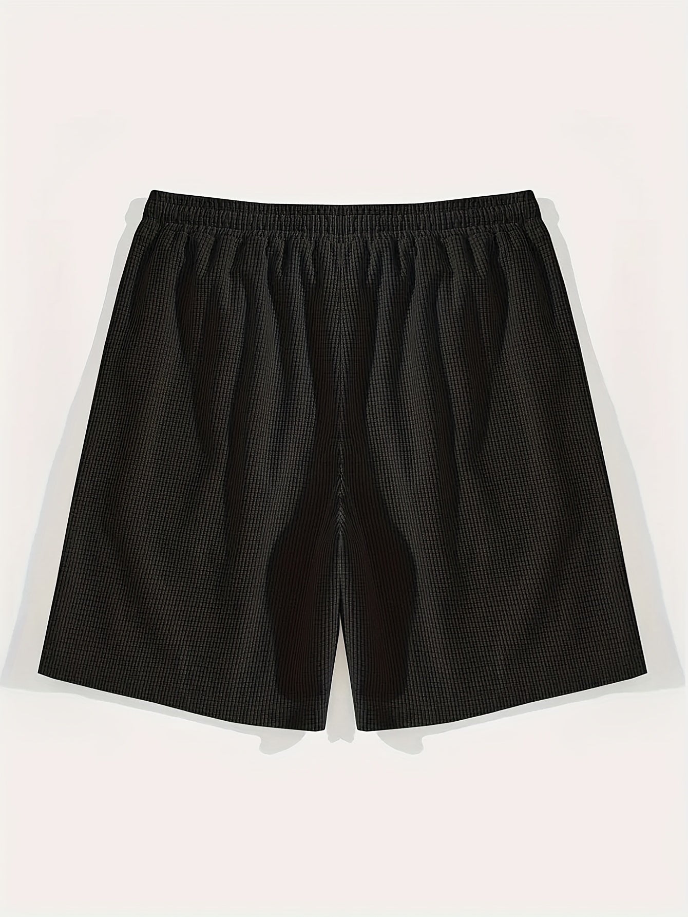 Men's Lightweight Polyester Casual Shorts with Drawstring Waist