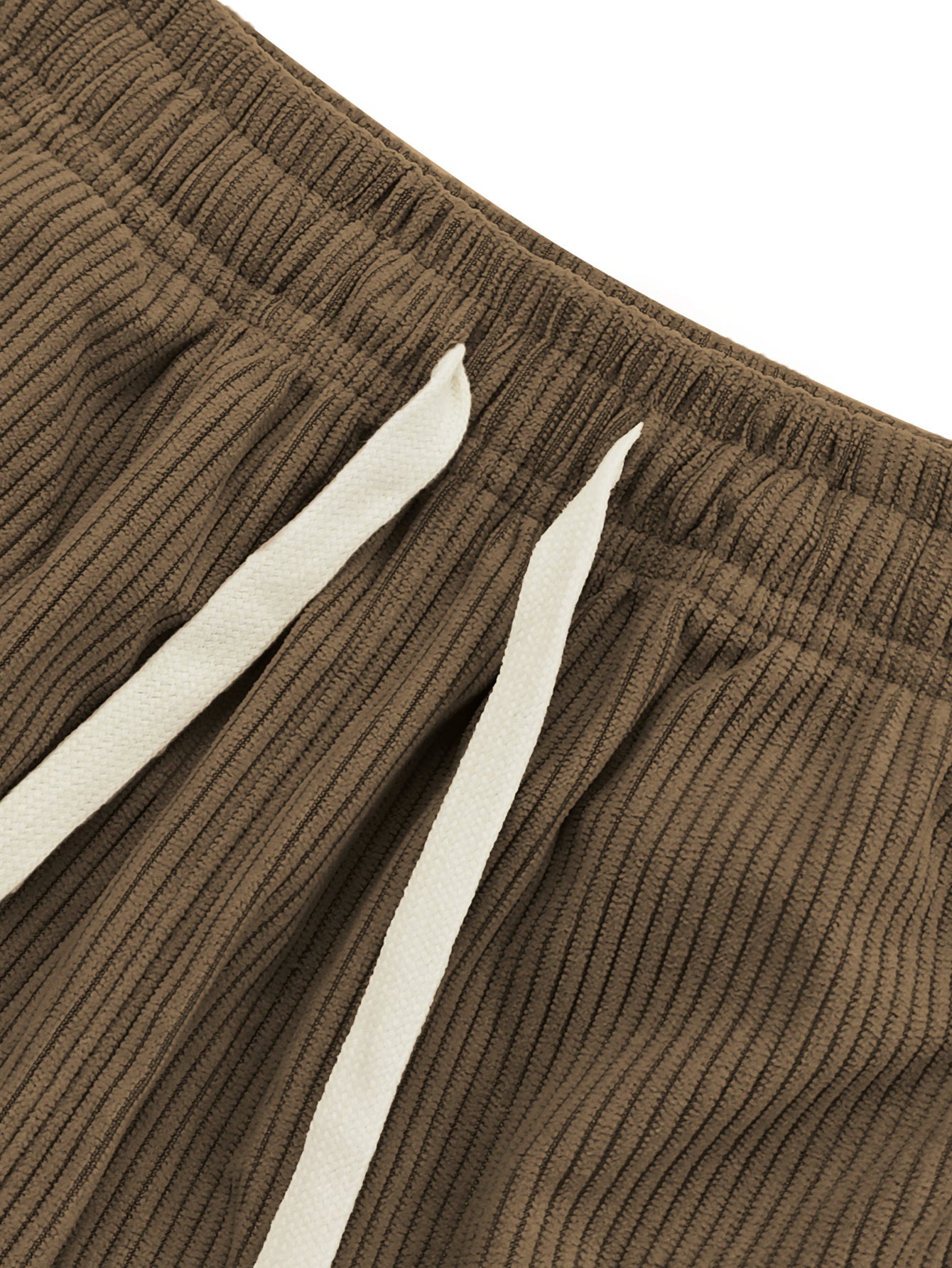 Women’s Lightweight Corduroy Casual Summer Shorts with Drawstring Wais