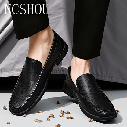 Men's Casual Slip-On Loafers Leather Outdoor Shoes