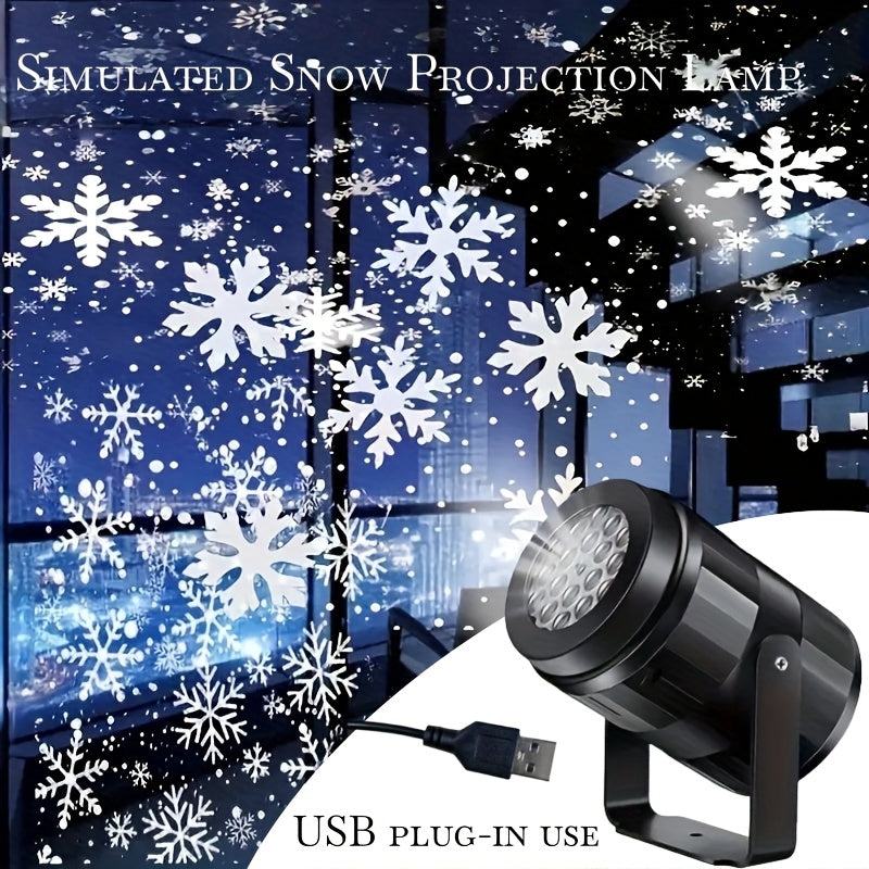 Starry Sky Holiday Magic Ball Snowflake Straight Tube Projection Atmosphere USB Light | USB Lamp Lighting | USB Plug-in Use | Projection Light | Smart Light | LED Desk Lamp | RGB Night Light | Table Lamp | Atmosphere Decorati