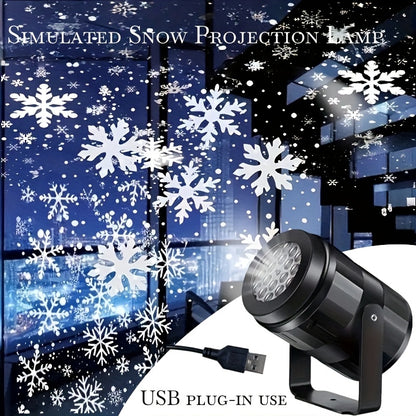 Starry Sky Holiday Magic Ball Snowflake Straight Tube Projection Atmosphere USB Light | USB Lamp Lighting | USB Plug-in Use | Projection Light | Smart Light | LED Desk Lamp | RGB Night Light | Table Lamp | Atmosphere Decorati