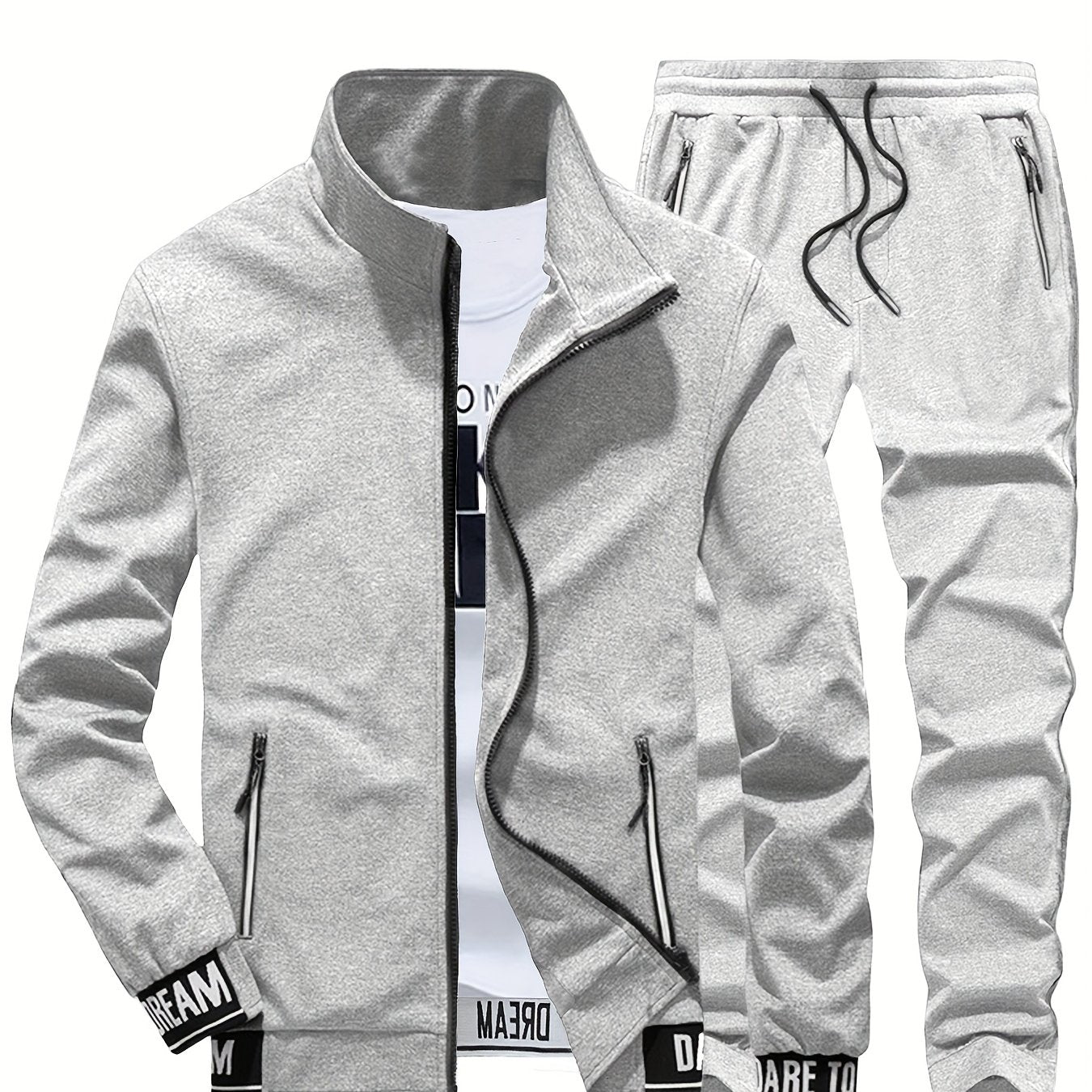 Spring and Autumn Outdoor Men's Sports Casual Suit with Jacket and Pants Two-Piece Set