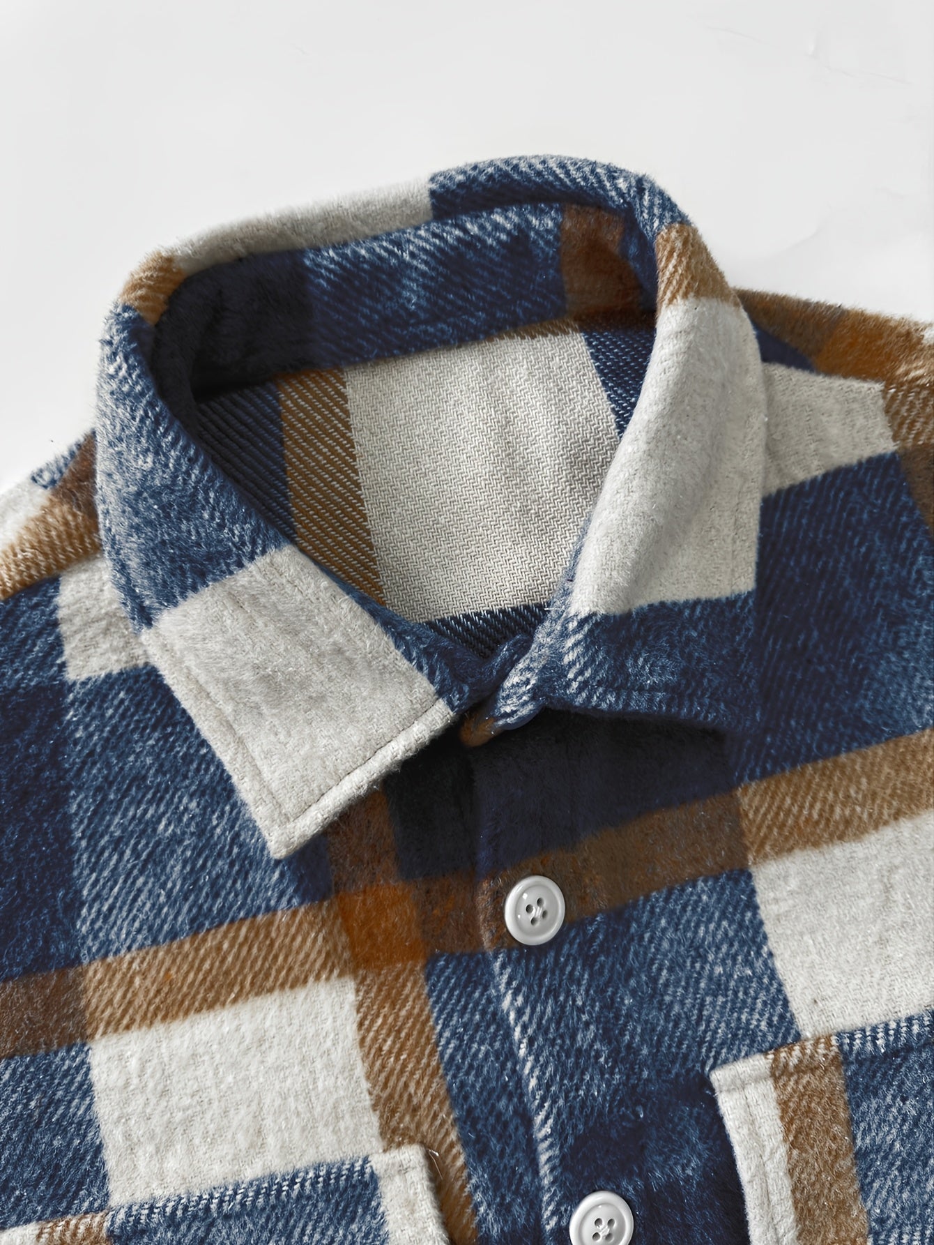 Men's Vintage Plaid Lapel Casual Jacket - Long Sleeve Outerwear
