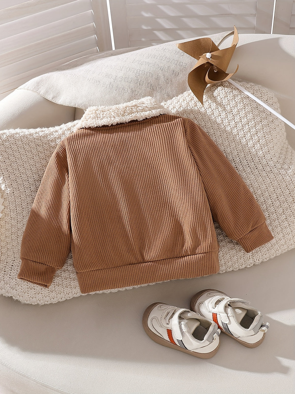 Boys' Fall/Winter Lapel Jacket with Faux Pocket Design - ayq