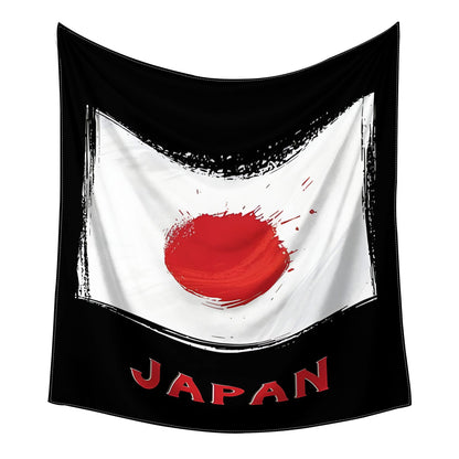 Japan Flag Satin Scarf for Football Fans - Large Square Headscarf