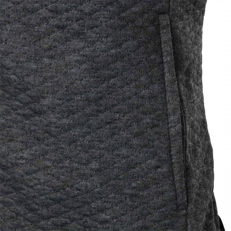 Men's Casual Full Zip Bomber Jacket, Warm Comfy Blouson Jacket For Autumn And Winter Outdoor Activity