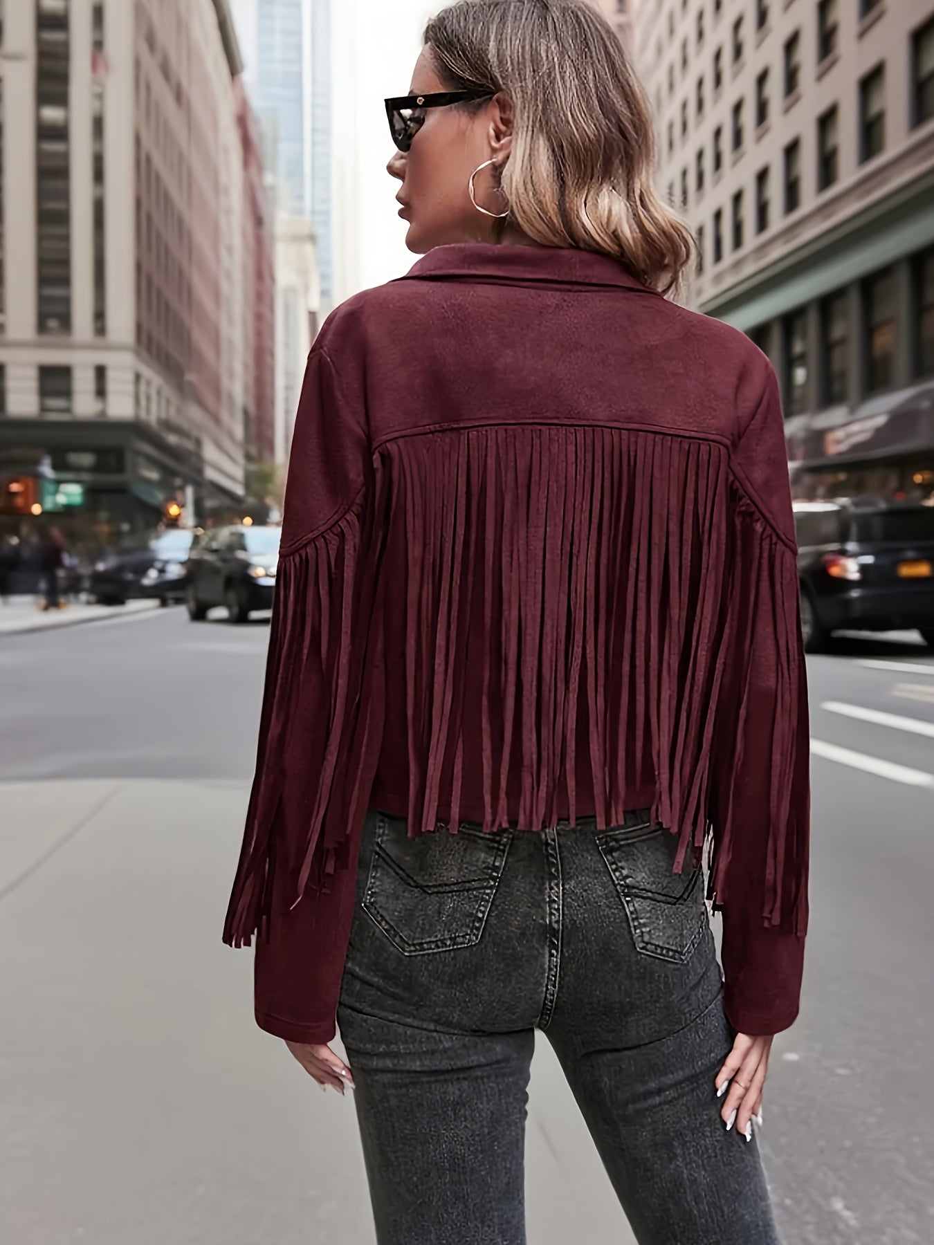 Plus Size, Women's Plus Size Elegant Long Jacket Coat - Soft Formal Lapel collar, All-Season Chic Outerwear for Office, Party, Everyday - Plus Friendly Elegant Jacket for Women, Party Attire, Suedelike Texture, Fuzzy Textured