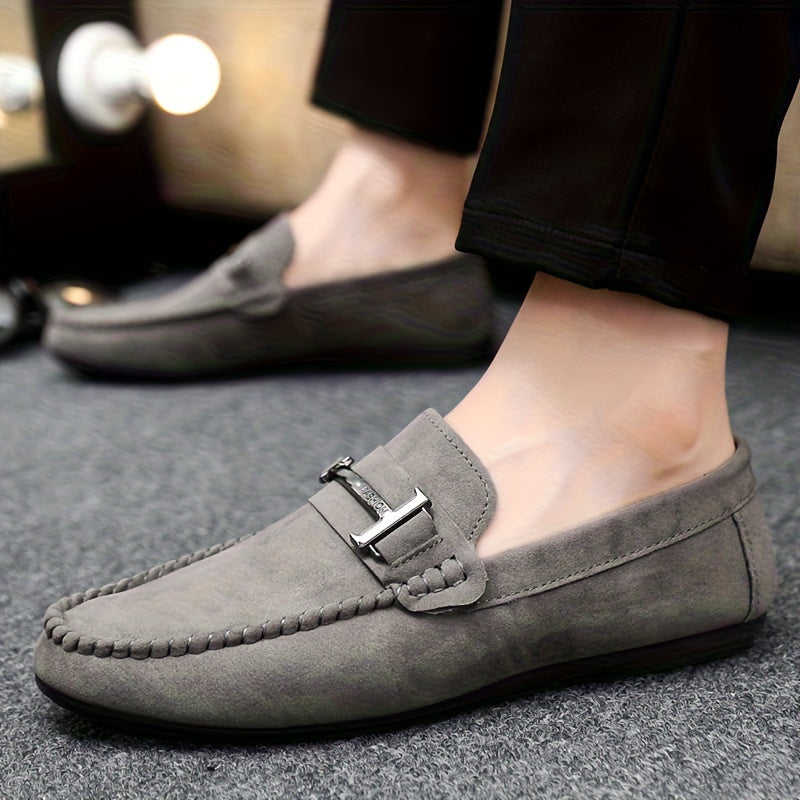Men's Casual Loafers Slip-On Round Toe Minimalist Style