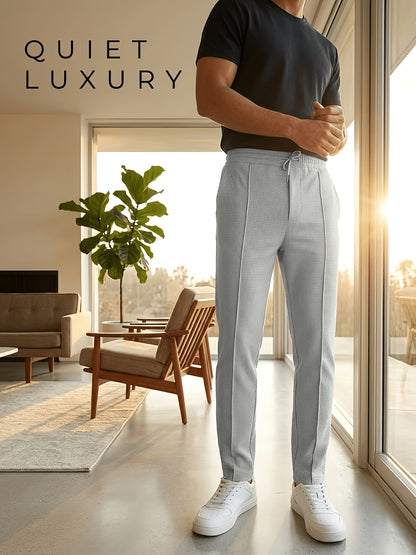 Men's Slim Fit Waffle Joggers with Elastic Waistband
