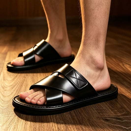 Men's Summer Soft-Soled Casual PU Slippers - ayq