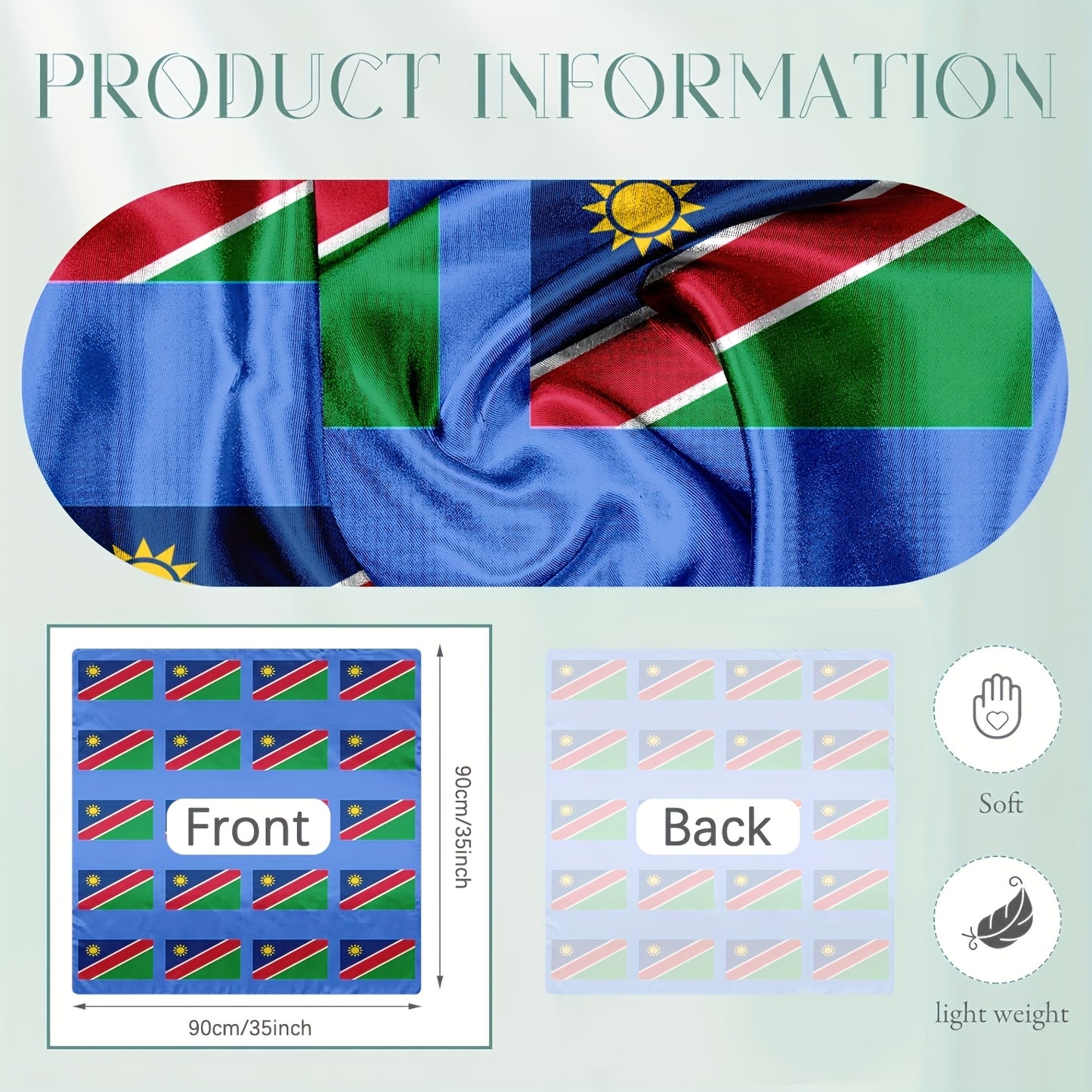 Extra Large All-Season African Flag Bandana Scarf for Men & Women