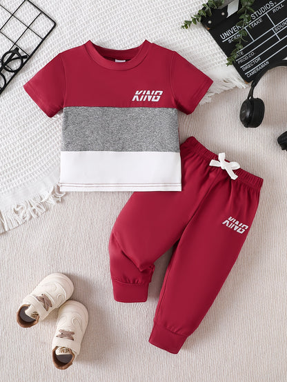 Baby Boy Spring Summer Casual T-Shirt & Pants Set