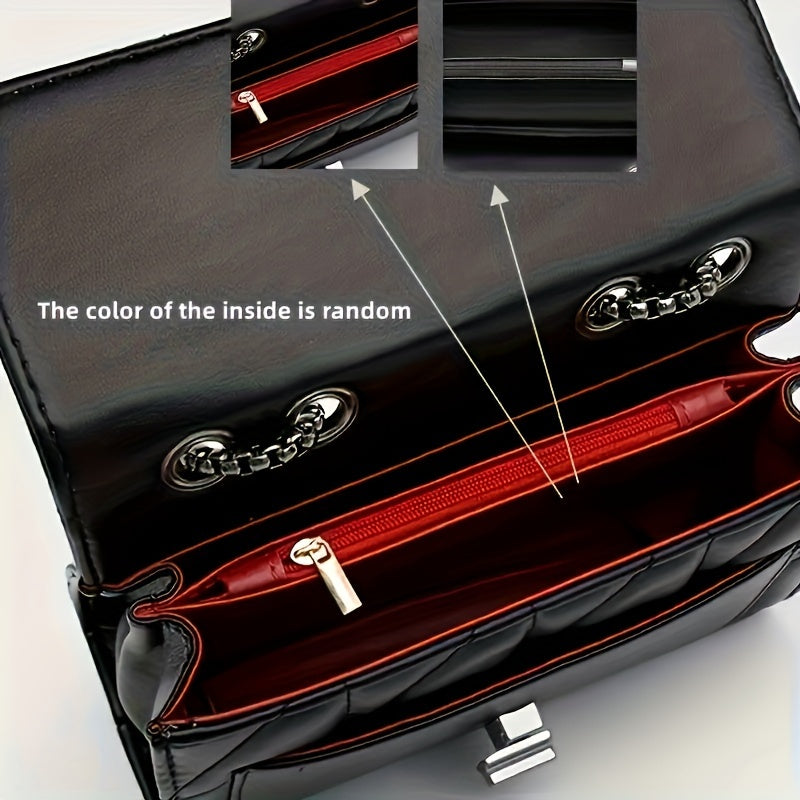 Elegant Mini Tartan Crossbody Bag with Adjustable Shoulder Strap, Turn Lock Closure, PVC Lined Handbag for Women - Urban Style, Non-Washable