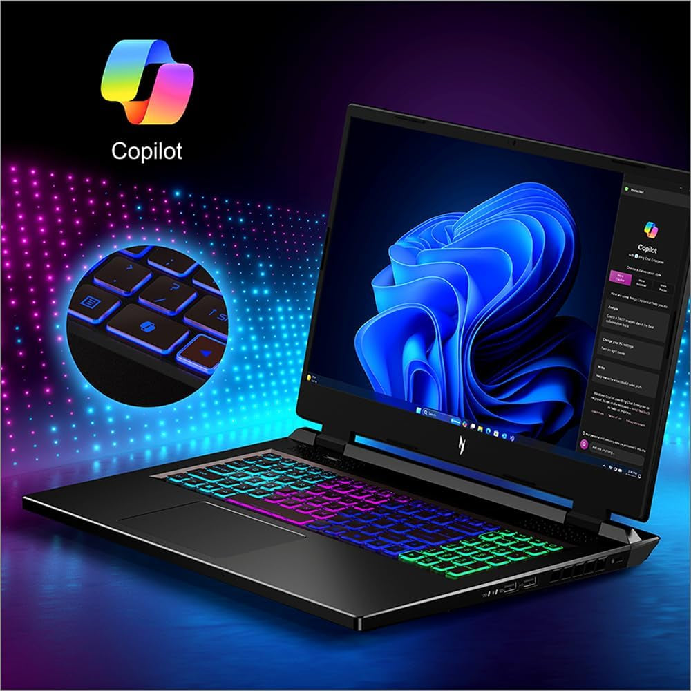 Acer Nitro 17 Gaming Laptop | Intel Core I7-14650Hx | NVIDIA Geforce RTX 4060 Laptop GPU | 17.3" FHD IPS 165Hz G-SYNC Display | 16GB DDR5 | 1TB Gen 4 SSD | Killer Wi-Fi 6E | AN17-72-734A