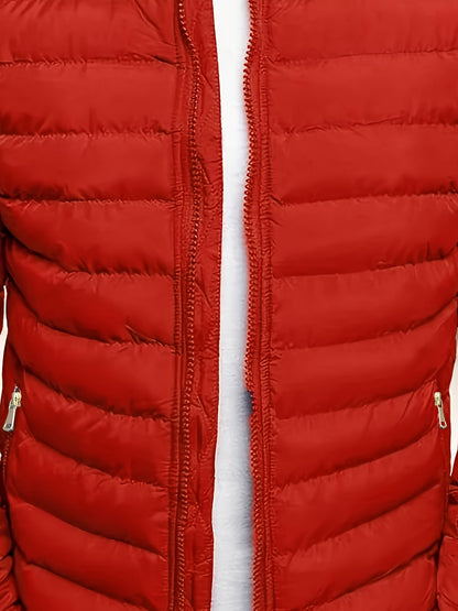 Men's Casual Zipper Hoodie Jacket with Detachable Hood