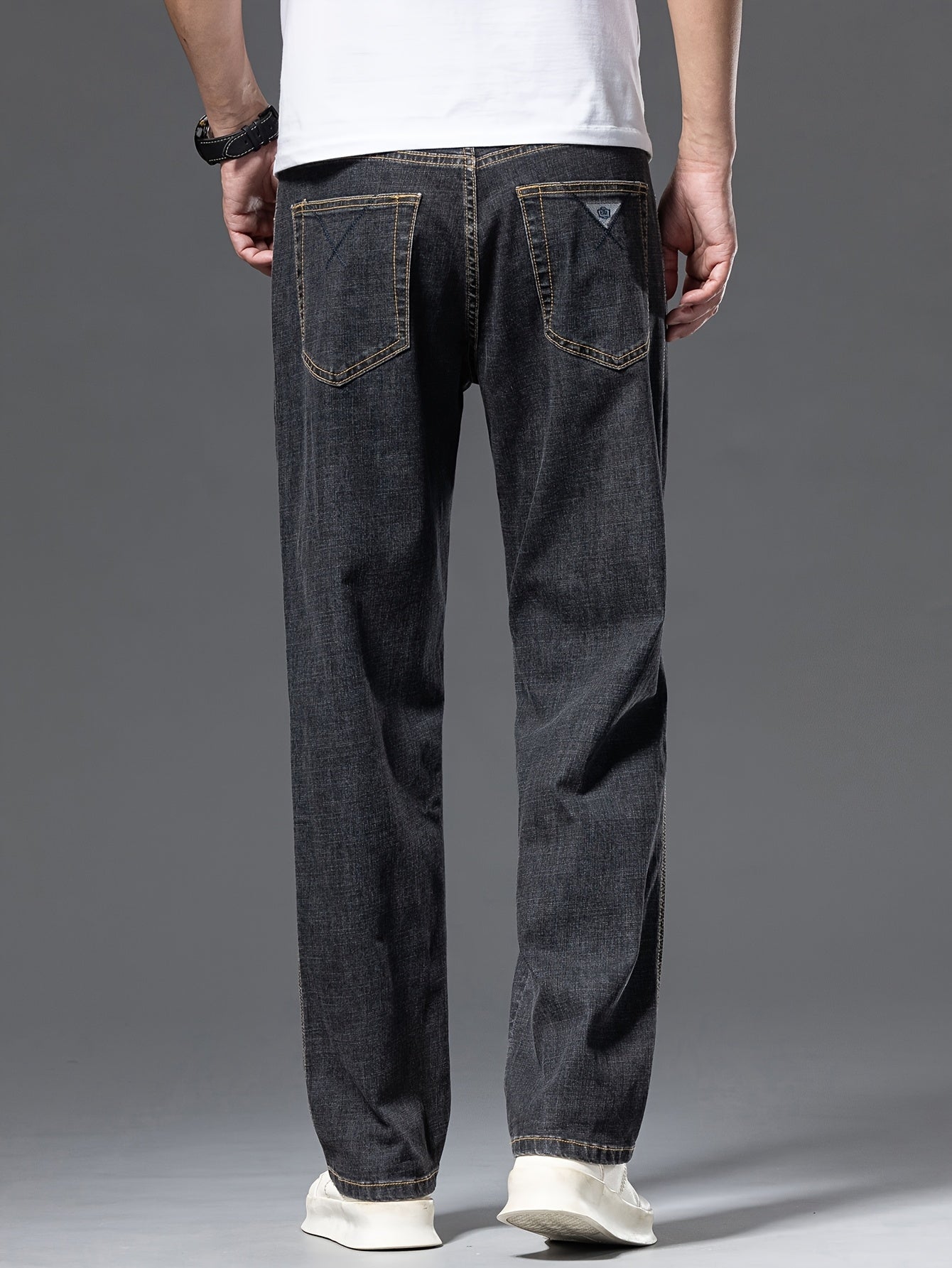 Geng Yuanshi High-End Summer Men's Jeans New Trend Fashion Straight-Leg Light Business Stretch Denim Pants