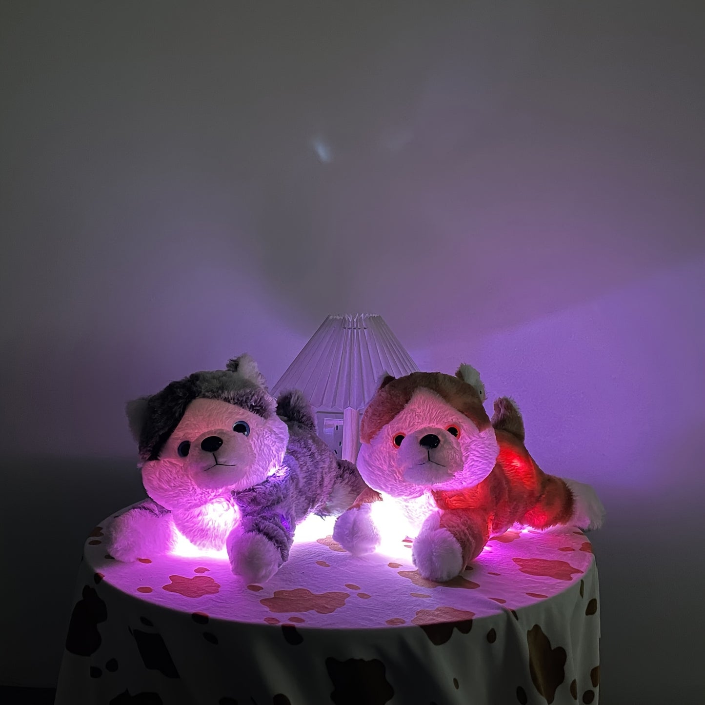 Adorable Husky Plush Night Light - 35Cm/13.7" Soft Stuffed Dog Toy Featuring a Glowing LED, Perfect for & Teens, Great Birthday Or Holiday Present
