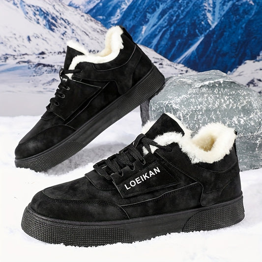 New Autumn-Winter Men's Padded Thick Snow Boots, Fashion Casual Trendy Street Party Versatile Skateboard Shoes