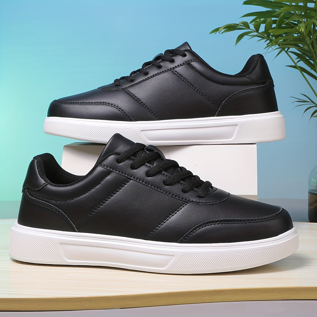 Men's Casual Lace-Up Canvas Sneakers for Everyday Sports