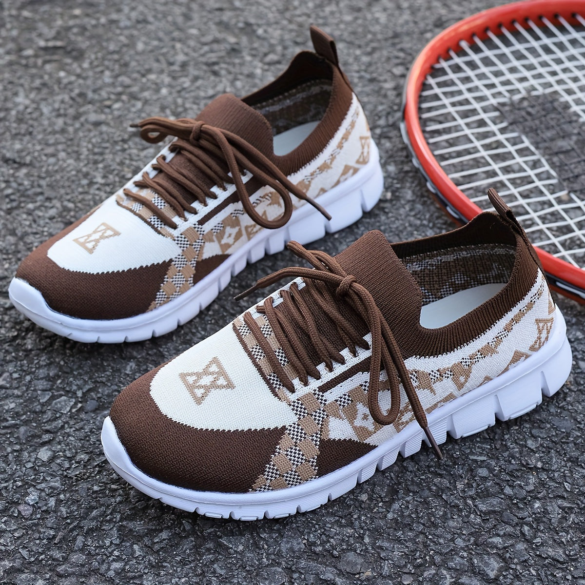Women's Casual Sneakers Comfort Sport Shoes Fabric Knit Breathable Slip-On All-Season Walking Flats - EVA Sole Non-Slip Athletic Running Footwear - Taizhou North America  Europe Exclusive