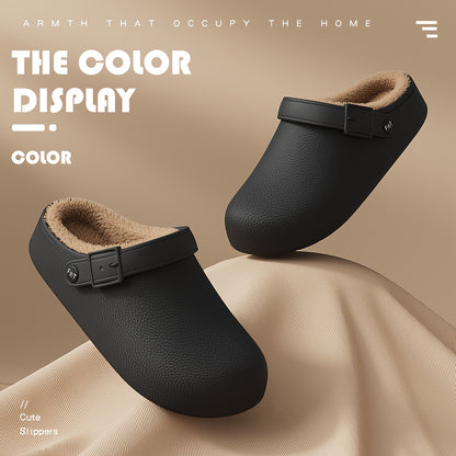 Men's Casual Unisex Slippers with Plush Lining and Thick EVA Sole