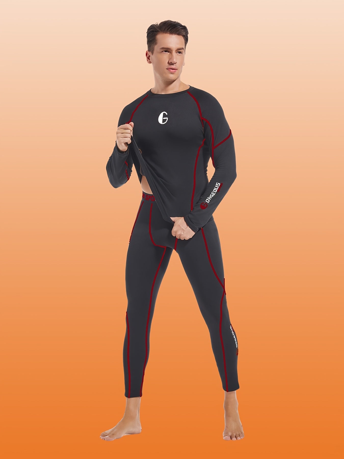 Men's Thermal Fleece Underwear Set for Cold Weather Sports