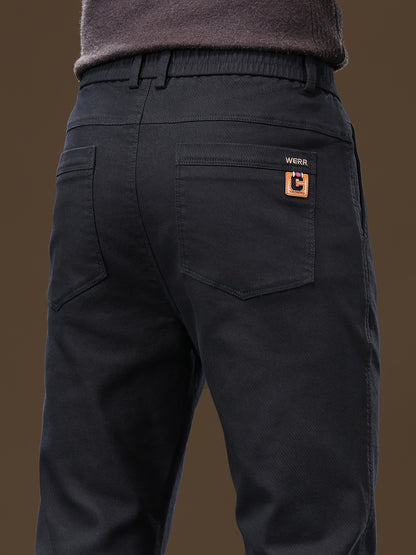 Men's Slim-Fit Cotton Blend Business Casual Pants