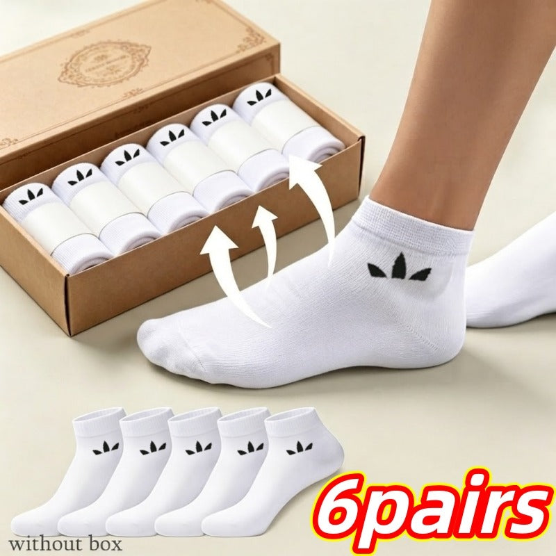 6 Pairs Unisex Breathable Lightweight Casual Sports Socks