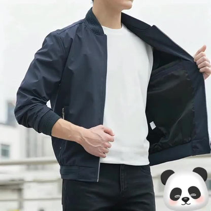 Men's Solid Color Business Jacket, Casual Stylish Outdoor Coat As Gift