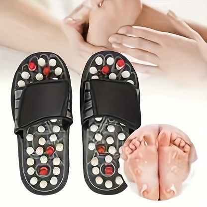 All-Season Polka Dot Massage Slippers with Acupoint Sole