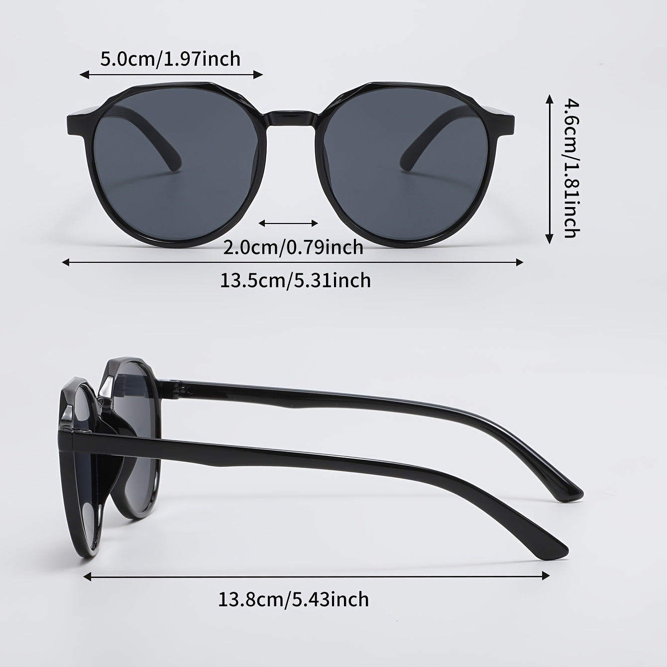 Unisex Rectangle Plastic Glasses with Face-Shaping Frames