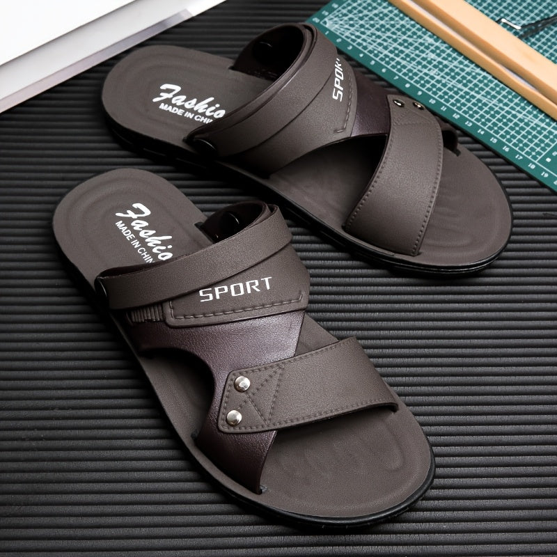 Men's Large Slip-On Outdoor Sandals with Non-Slip Soft EVA Sole
