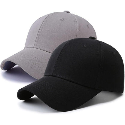 2 Pack Lightweight Baseball Caps for Men & Women - 100% Polyester Golf Dad Hats with 6-Panel Design, Breathable Unisex Casual Hats for Father’s Day, Golf, Sports & Outdoor Activities (Grey & Black), Father's Day Gift, Versa