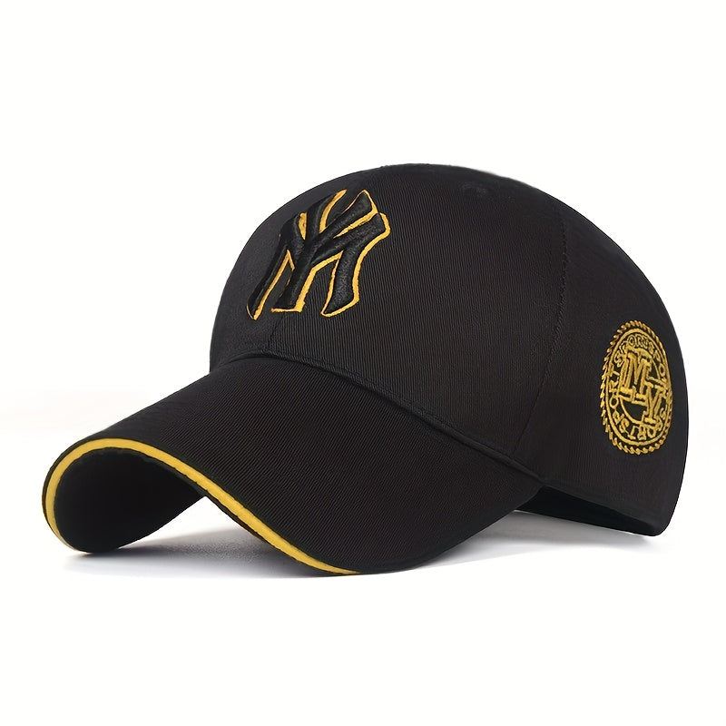 YM Embroidered Unisex Sun Hats, Sandwich Sports Caps, Trendy Youth Duckbill Hats, Wholesale New Baseball Caps, Streetwear Embroidered Designs.